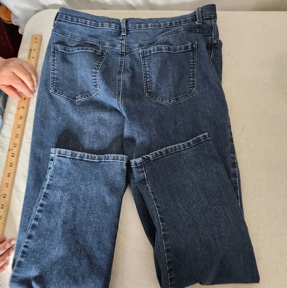 Gloria Vanderbilt Amanda Straight Jeans Womens  Blue High Rise Stretch - 16 - Picture 13 of 14